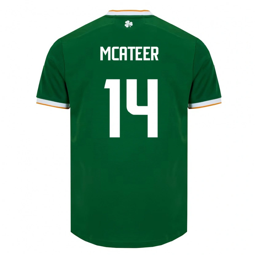 Danxen Men Ireland Gavin Mcateer #14 Dark Green White Home Jersey 26-28 T-Shirt