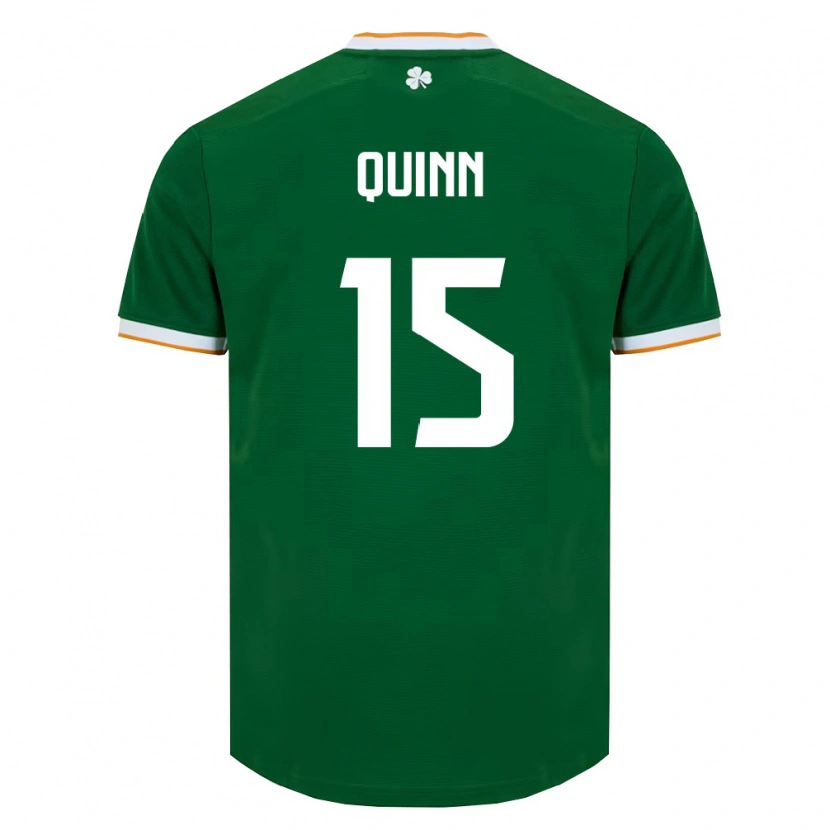 Danxen Men Ireland Lucy Quinn #15 Dark Green White Home Jersey 26-28 T-Shirt