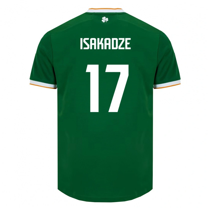 Danxen Men Ireland Mate Isakadze #17 Dark Green White Home Jersey 26-28 T-Shirt