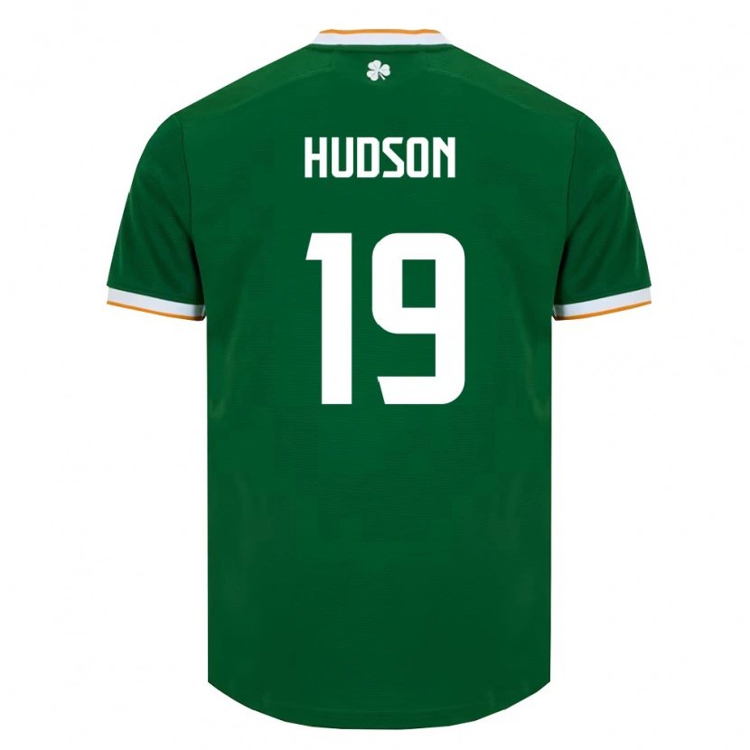 Danxen Men Ireland Conor Hudson #19 Dark Green White Home Jersey 26-28 T-Shirt