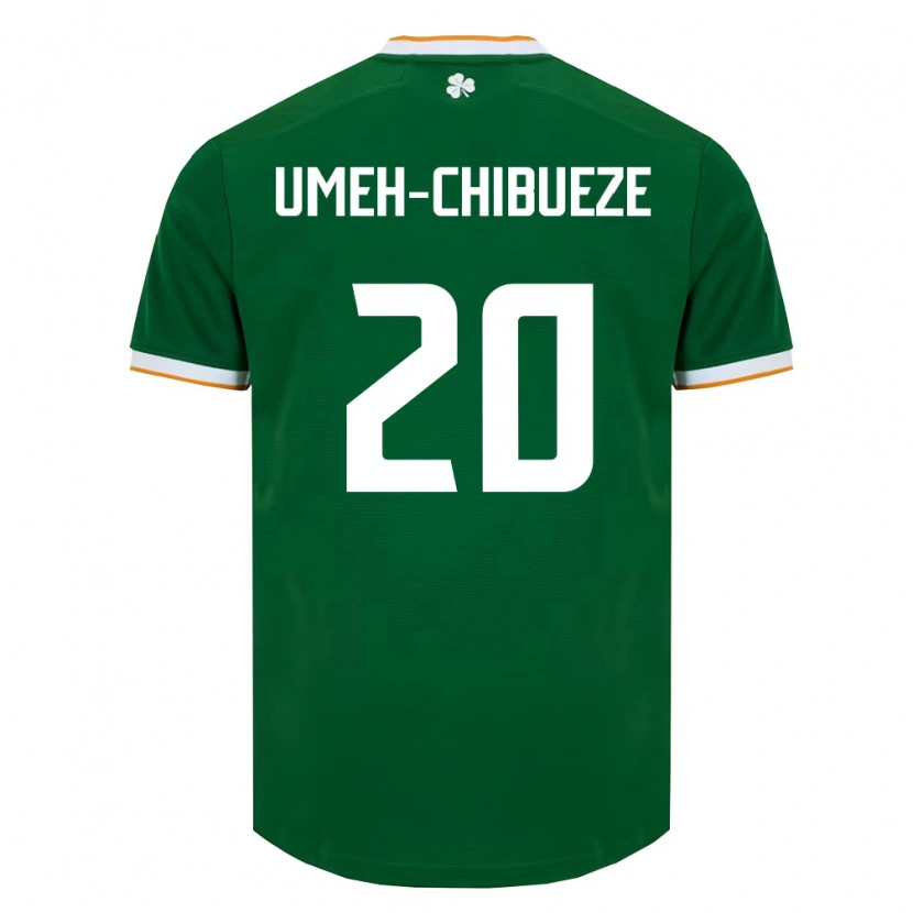 Danxen Men Ireland Franco Umeh-Chibueze #20 Dark Green White Home Jersey 26-28 T-Shirt