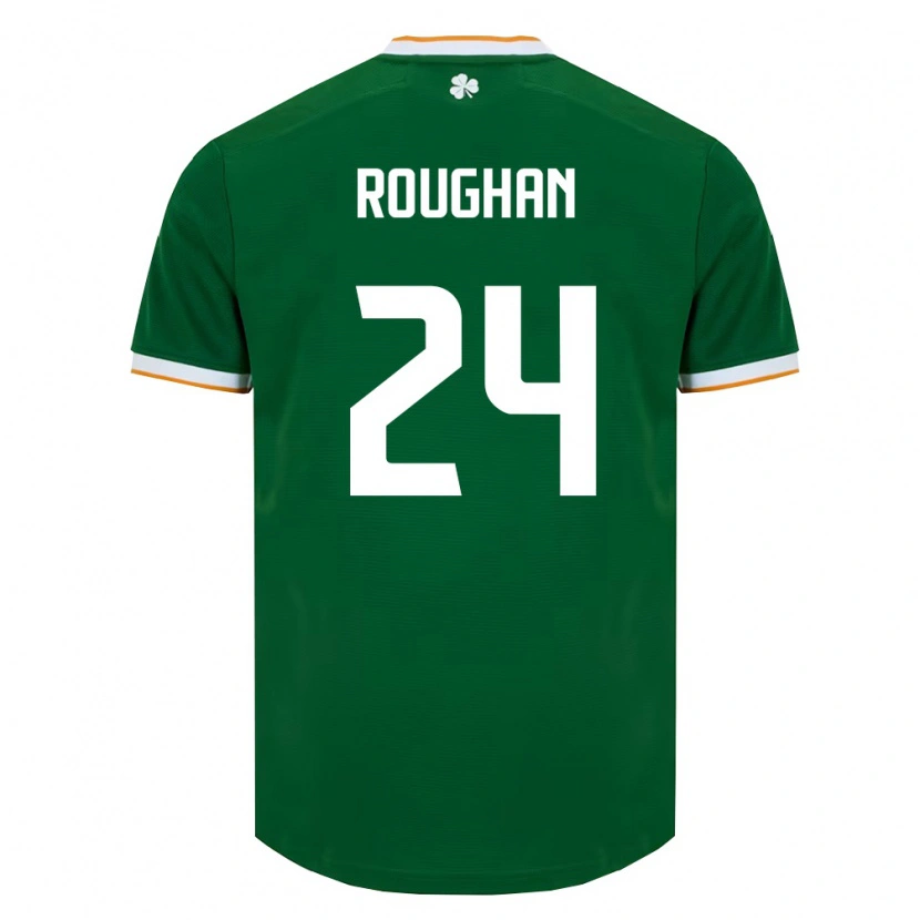 Danxen Men Ireland Sean Roughan #24 Dark Green White Home Jersey 26-28 T-Shirt