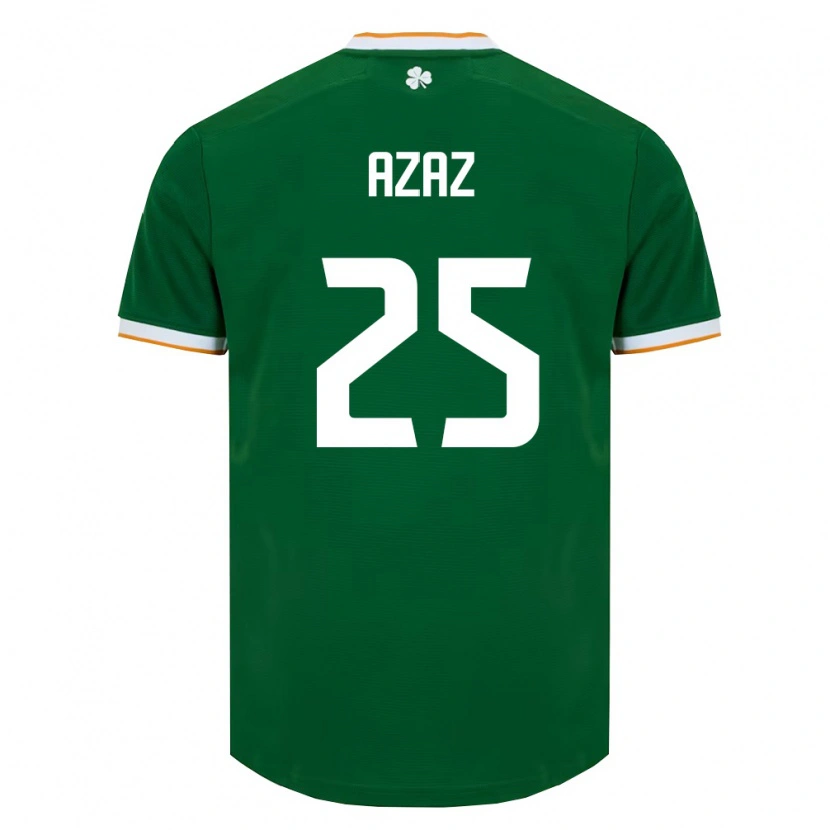Danxen Men Ireland Finn Azaz #25 Dark Green White Home Jersey 26-28 T-Shirt