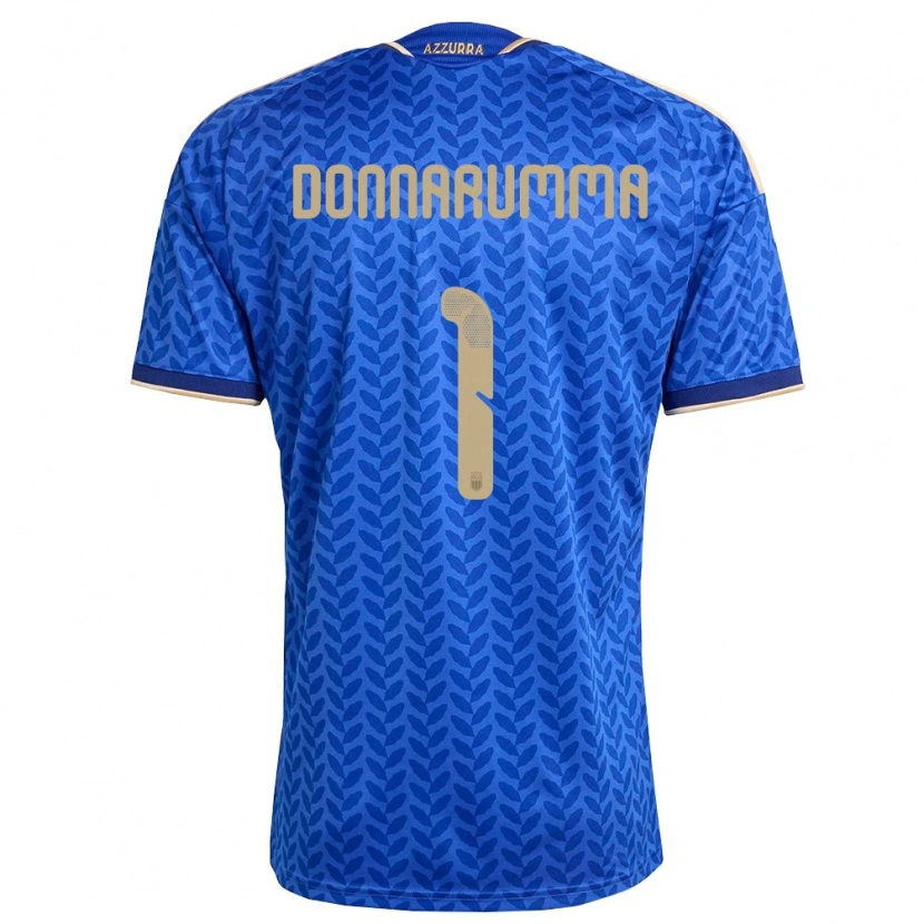 Danxen Men Italy Gianluigi Donnarumma #1 Blue Navy Gold Home Jersey 26-28 T-Shirt