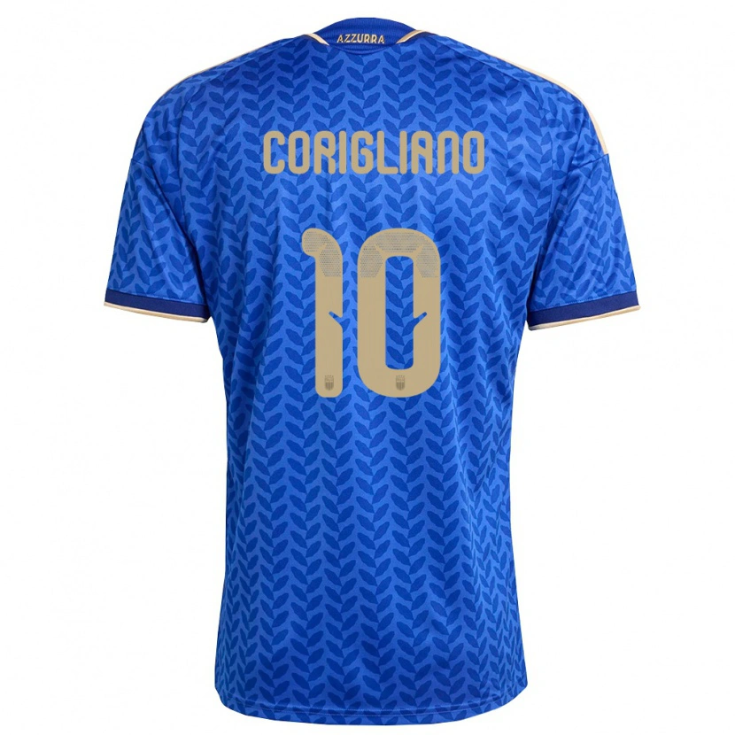 Danxen Men Italy Thomas Corigliano #10 Blue Navy Gold Home Jersey 26-28 T-Shirt