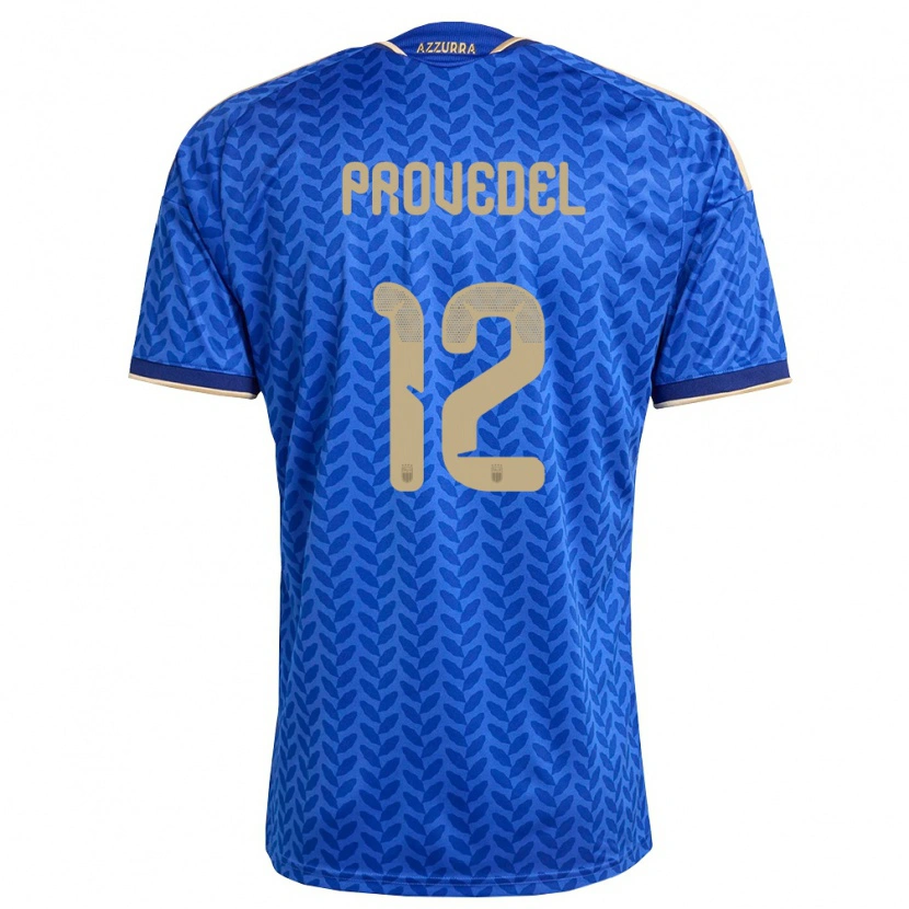 Danxen Men Italy Ivan Provedel #12 Blue Navy Gold Home Jersey 26-28 T-Shirt