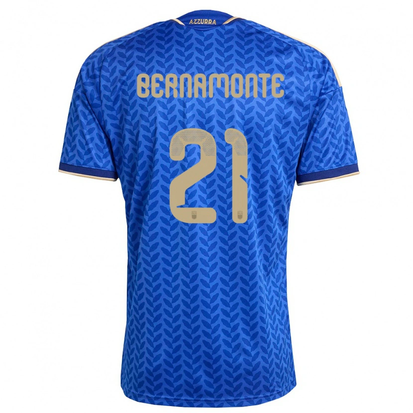 Danxen Men Italy Lorenzo Bernamonte #21 Blue Navy Gold Home Jersey 26-28 T-Shirt