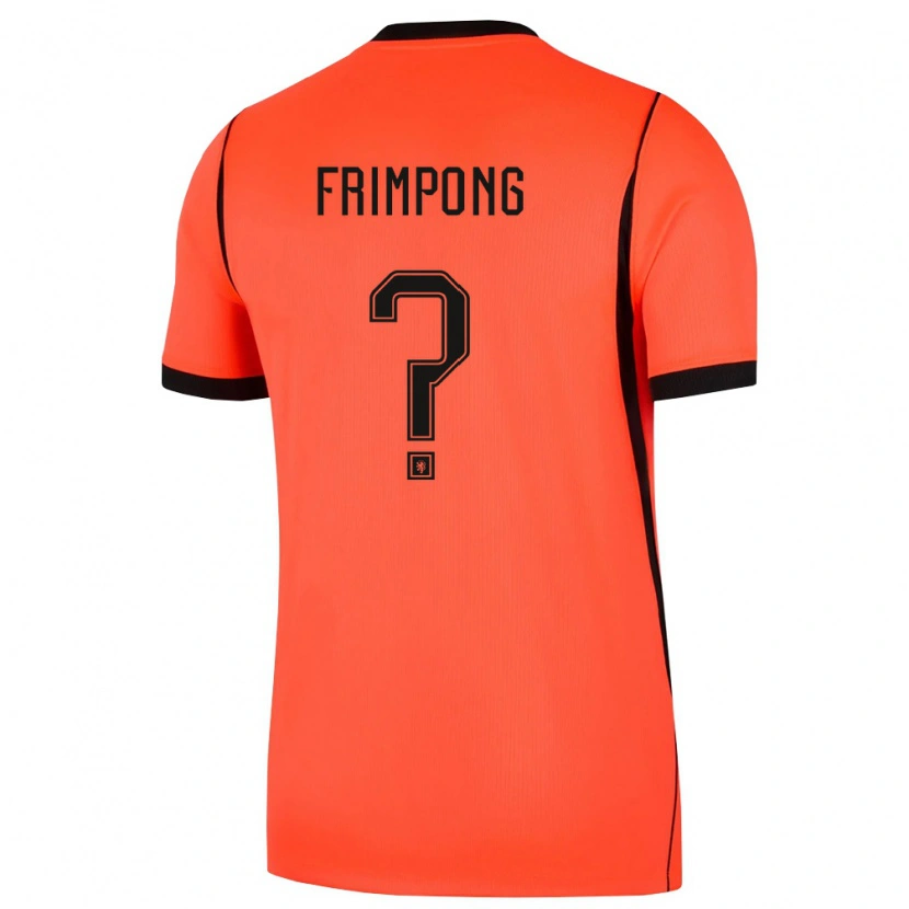 Danxen Men Netherlands Jeremie Frimpong #0 Orange Black Home Jersey 26-28 T-Shirt