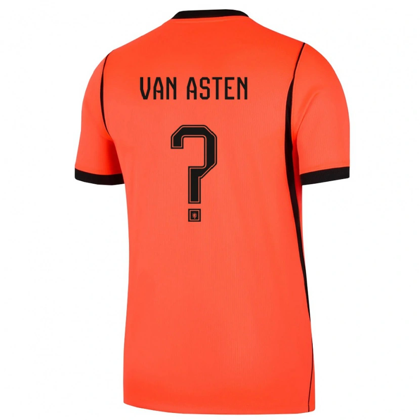 Danxen Men Netherlands Robin Van Asten #0 Orange Black Home Jersey 26-28 T-Shirt