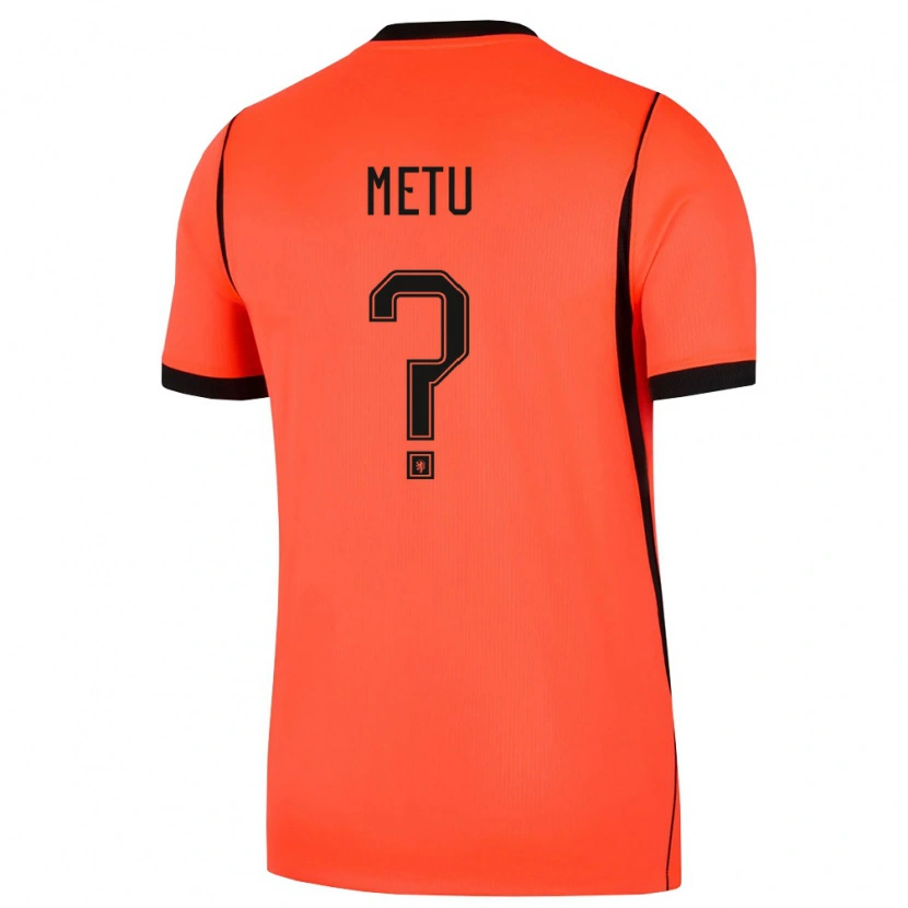 Danxen Men Netherlands Ryan Metu #0 Orange Black Home Jersey 26-28 T-Shirt