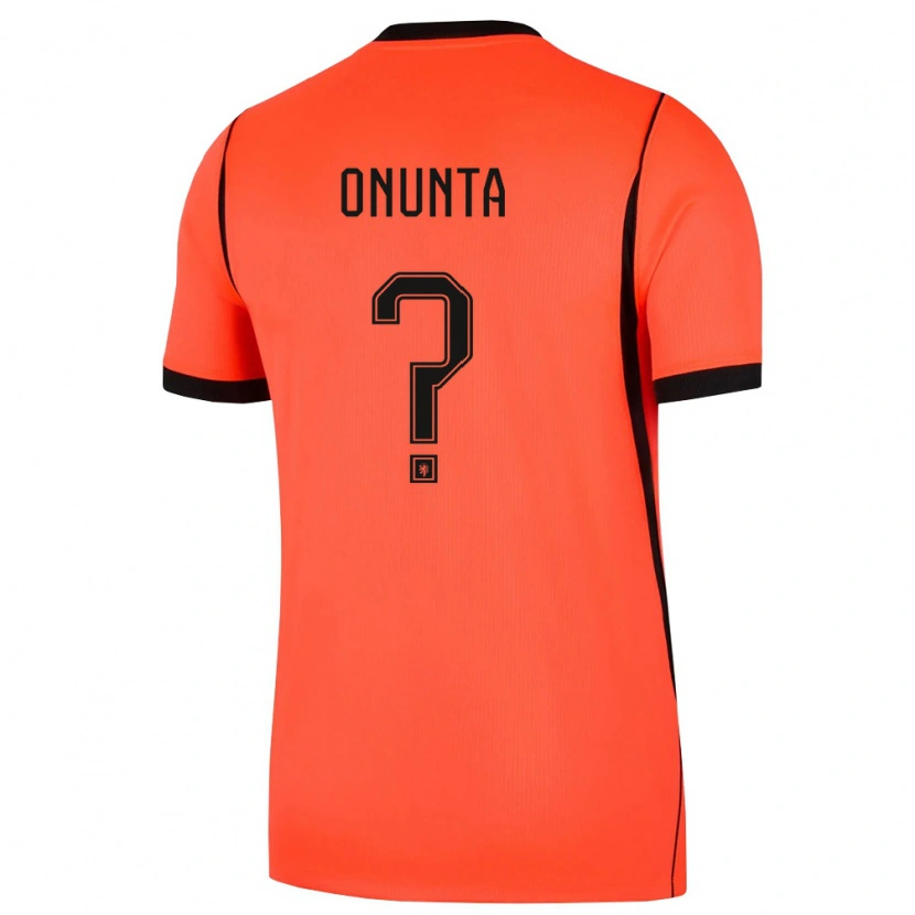 Danxen Men Netherlands Izu Onunta #0 Orange Black Home Jersey 26-28 T-Shirt