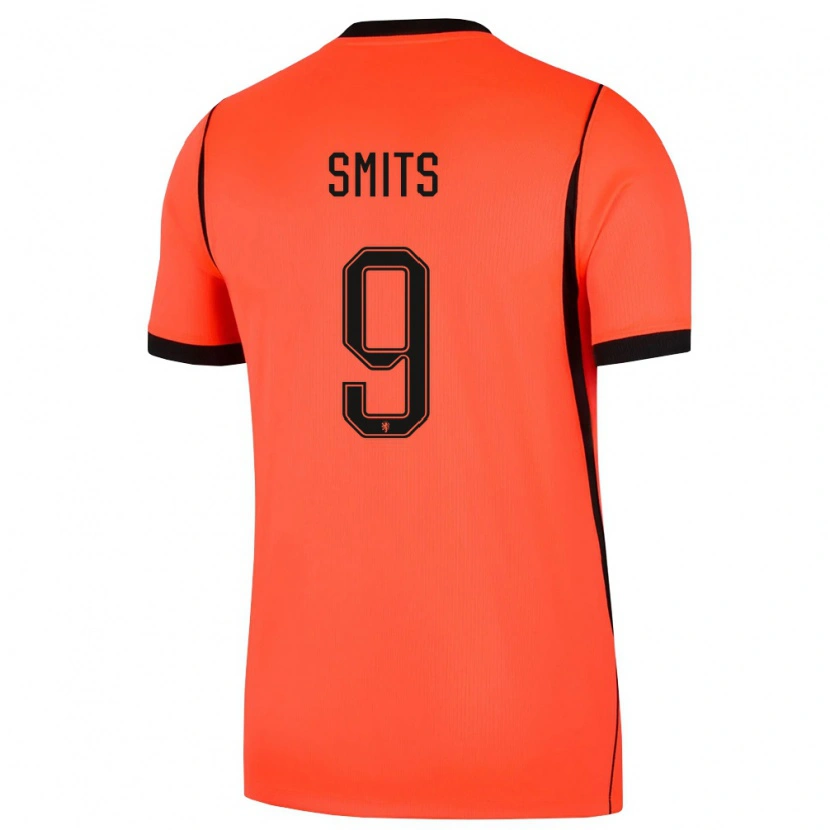 Danxen Men Netherlands Joelle Smits #9 Orange Black Home Jersey 26-28 T-Shirt