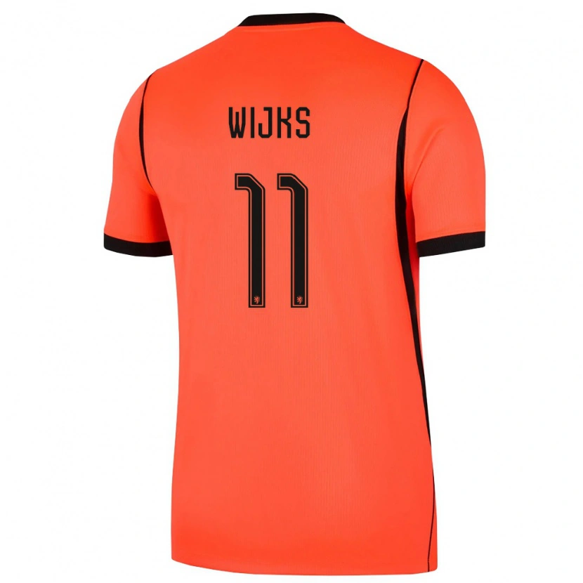 Danxen Men Netherlands Gennaro Wijks #11 Orange Black Home Jersey 26-28 T-Shirt