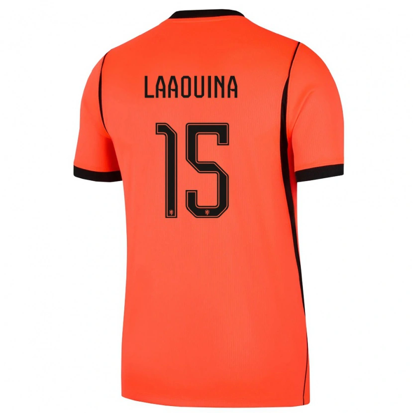 Danxen Men Netherlands Driss Laaouina #15 Orange Black Home Jersey 26-28 T-Shirt