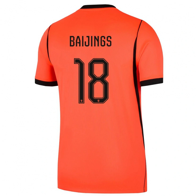 Danxen Men Netherlands Jill Baijings #18 Orange Black Home Jersey 26-28 T-Shirt