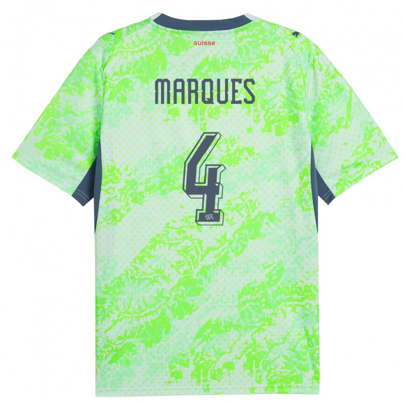 Danxen Men Switzerland Christian Marques #4 Green Navy Away Jersey 26-28 T-Shirt