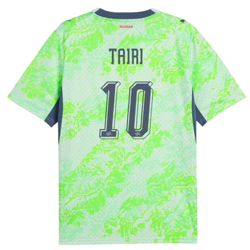 Danxen Men Switzerland Zidan Tairi #10 Green Navy Away Jersey 26-28 T-Shirt