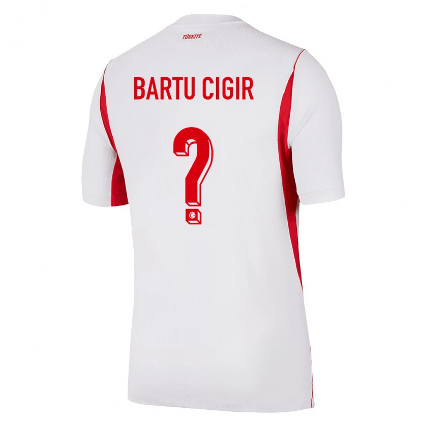 Danxen Men Turkey Can Bartu Çığır #0 White Red Burgundy Away Jersey 26-28 T-Shirt