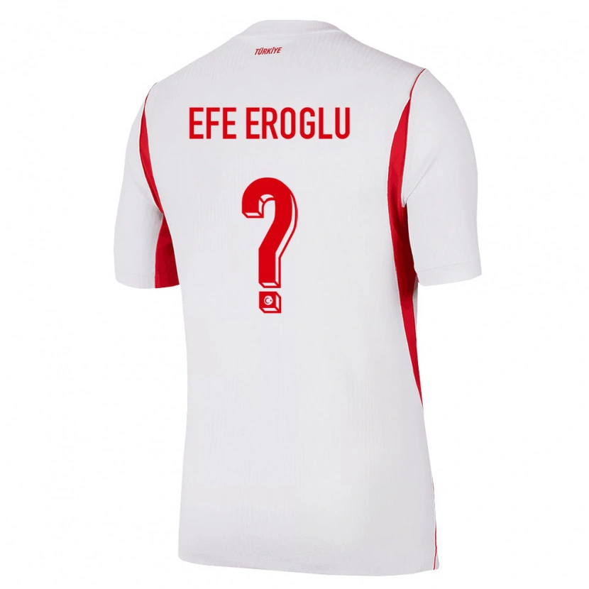 Danxen Men Turkey Cem Efe Eroğlu #0 White Red Burgundy Away Jersey 26-28 T-Shirt