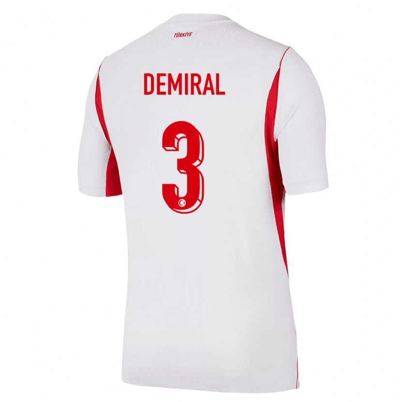 Danxen Men Turkey Merih Demiral #3 White Red Burgundy Away Jersey 26-28 T-Shirt