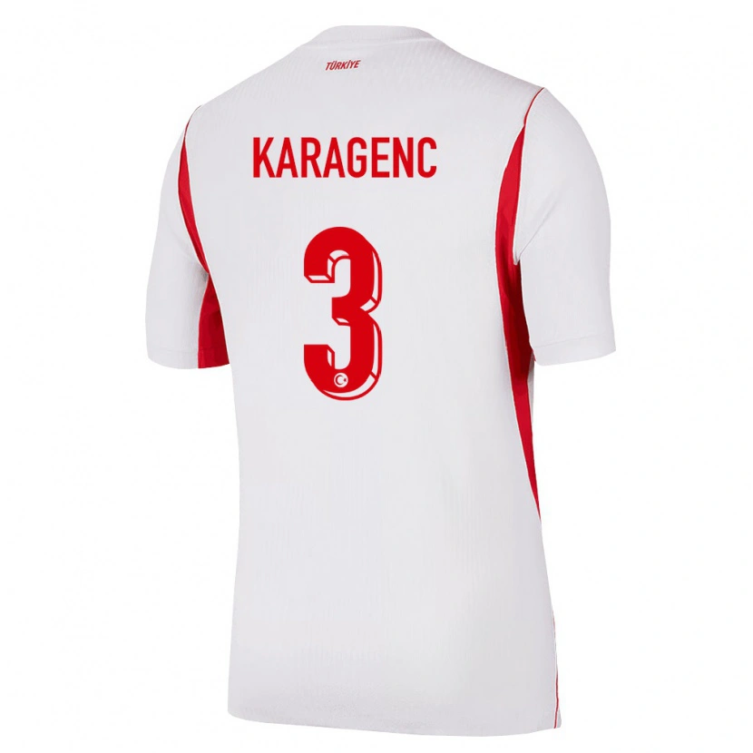 Danxen Men Turkey Didem Karagenç #3 White Red Burgundy Away Jersey 26-28 T-Shirt