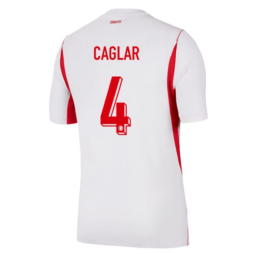 Danxen Men Turkey Çağlar Söyüncü #4 White Red Burgundy Away Jersey 26-28 T-Shirt
