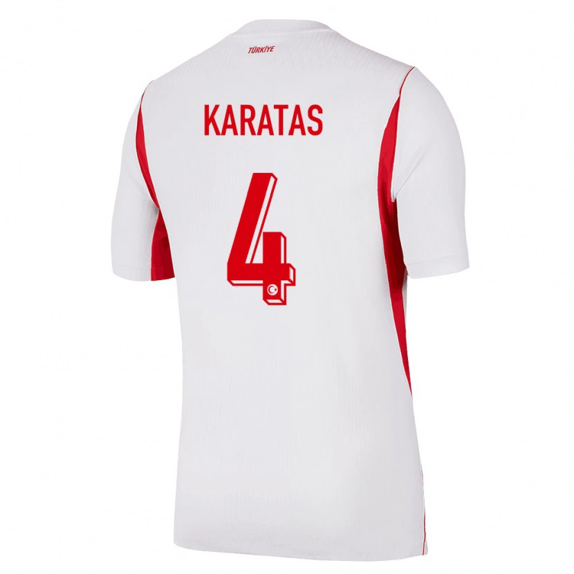 Danxen Men Turkey Eda Karataş #4 White Red Burgundy Away Jersey 26-28 T-Shirt