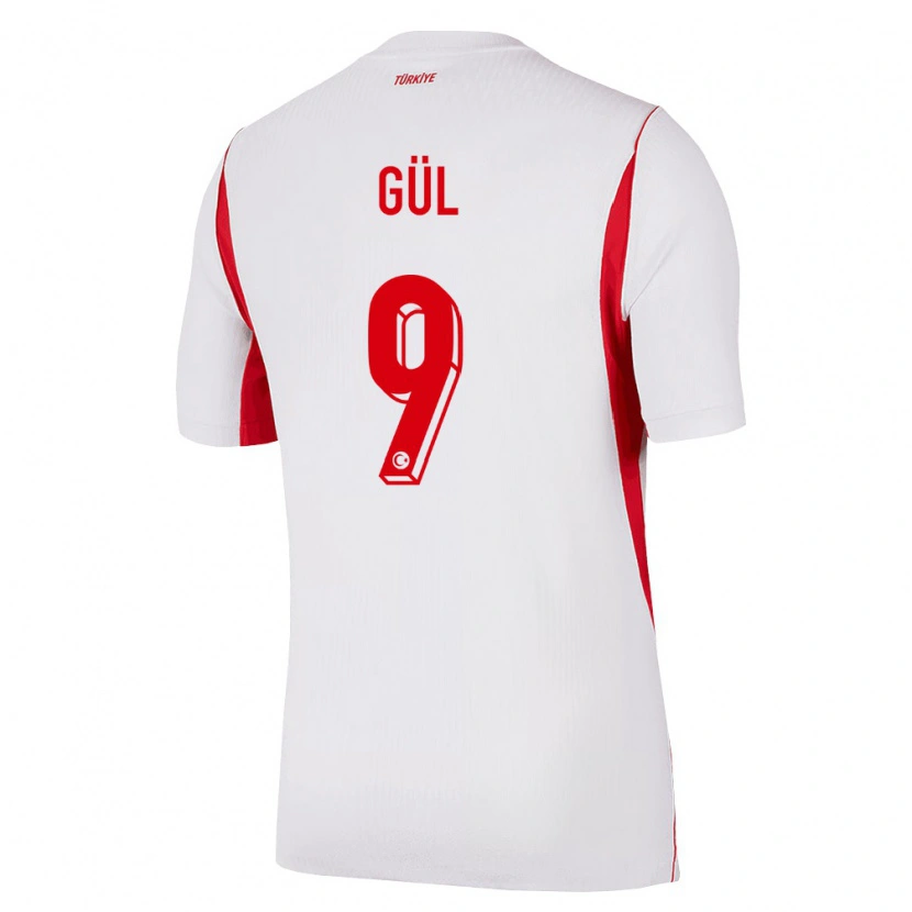Danxen Men Turkey Deniz Gül #9 White Red Burgundy Away Jersey 26-28 T-Shirt