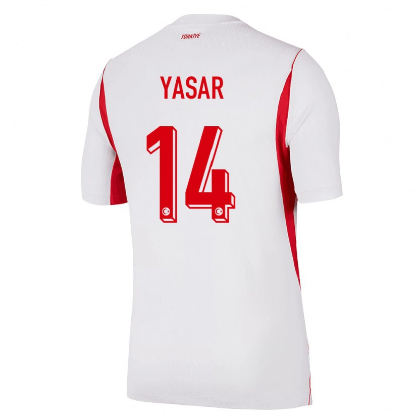 Danxen Men Turkey Eyyüb Yasar #14 White Red Burgundy Away Jersey 26-28 T-Shirt