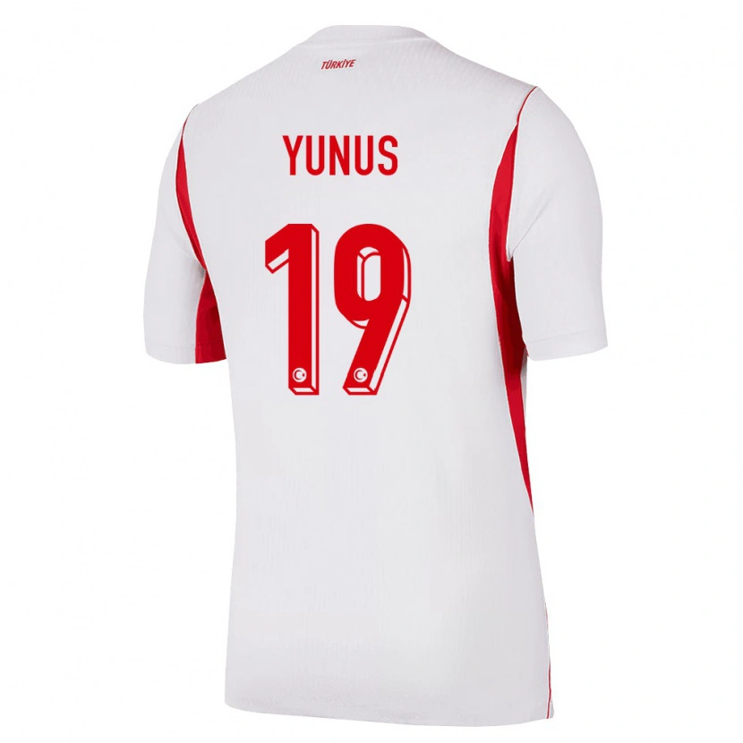 Danxen Men Turkey Yunus Akgün #19 White Red Burgundy Away Jersey 26-28 T-Shirt