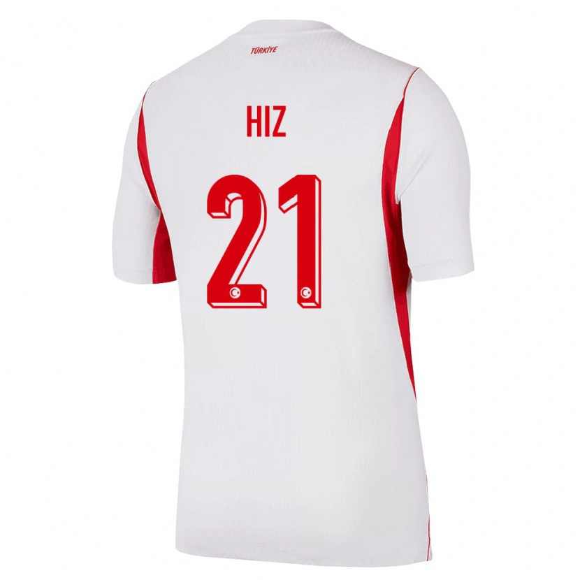 Danxen Men Turkey Gülbin Hız #21 White Red Burgundy Away Jersey 26-28 T-Shirt