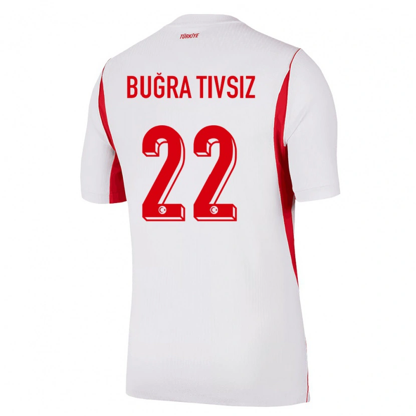 Danxen Men Turkey Ensar Buğra Tivsiz #22 White Red Burgundy Away Jersey 26-28 T-Shirt