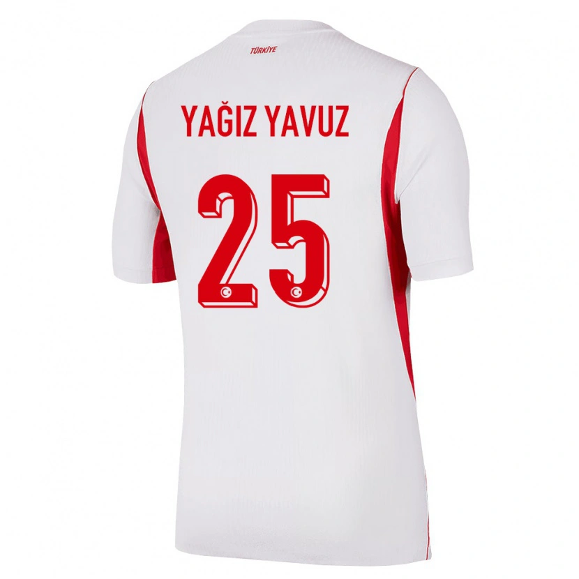 Danxen Men Turkey Yusuf Yağız Yavuz #25 White Red Burgundy Away Jersey 26-28 T-Shirt