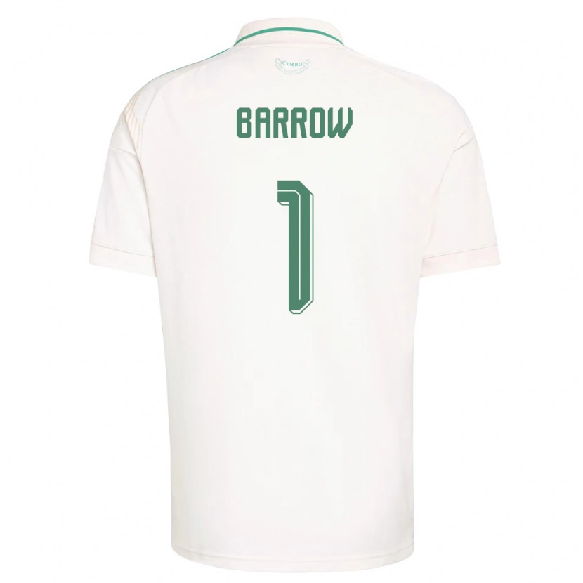 Danxen Men Wales Harry Barrow #1 White Brown Green Away Jersey 26-28 T-Shirt