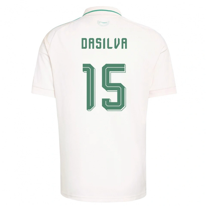 Danxen Men Wales Jay Dasilva #15 White Brown Green Away Jersey 26-28 T-Shirt
