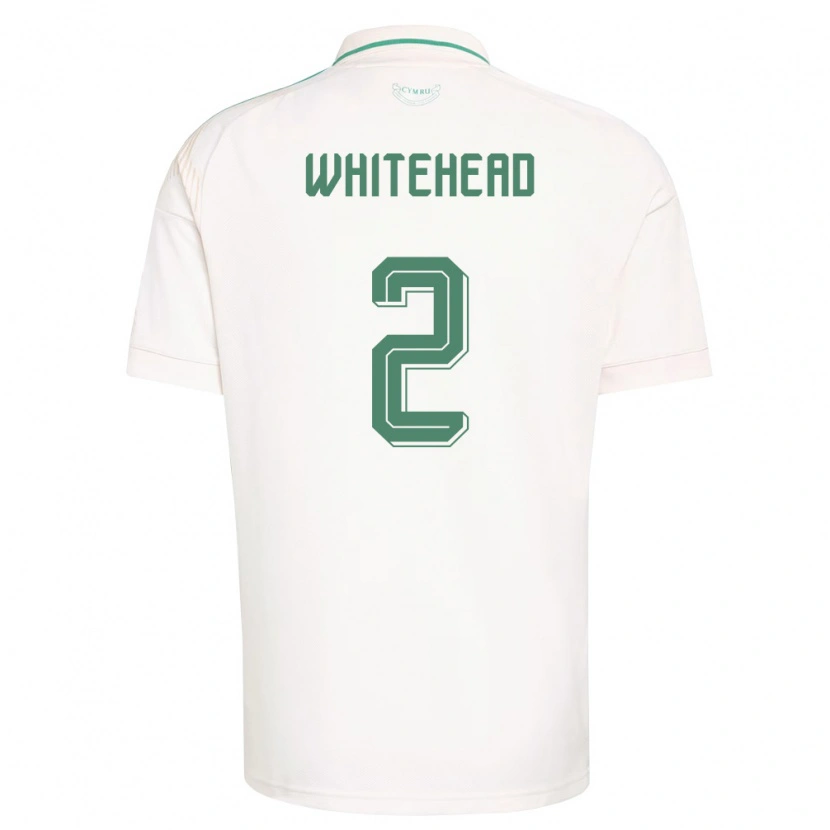 Danxen Men Wales Daniel Whitehead #2 White Brown Green Away Jersey 26-28 T-Shirt