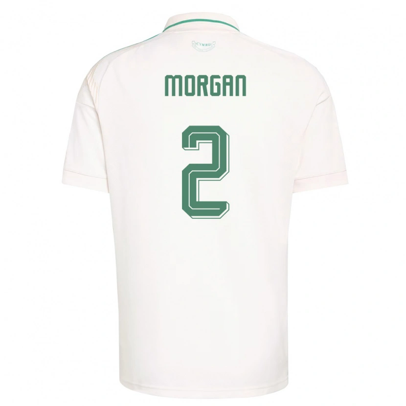 Danxen Men Wales Ffion Morgan #2 White Brown Green Away Jersey 26-28 T-Shirt