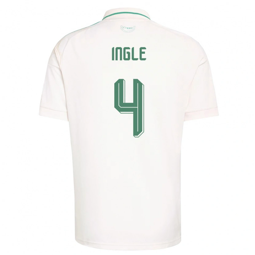 Danxen Men Wales Sophie Ingle #4 White Brown Green Away Jersey 26-28 T-Shirt
