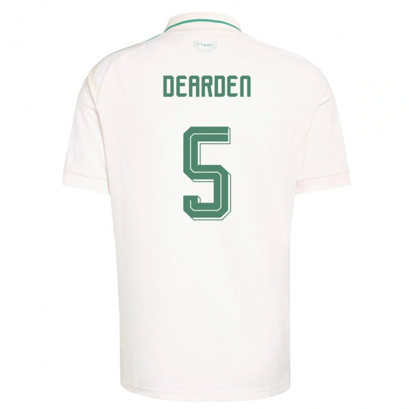 Danxen Men Wales Tom Dearden #5 White Brown Green Away Jersey 26-28 T-Shirt