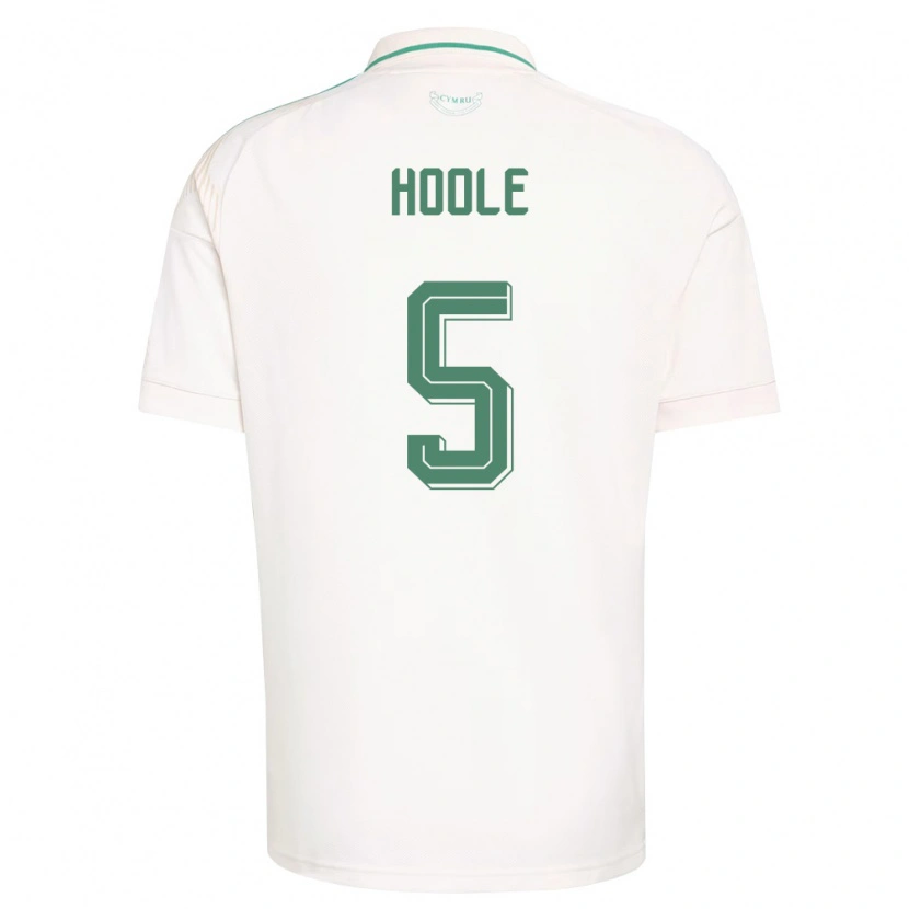 Danxen Men Wales Luca Hoole #5 White Brown Green Away Jersey 26-28 T-Shirt
