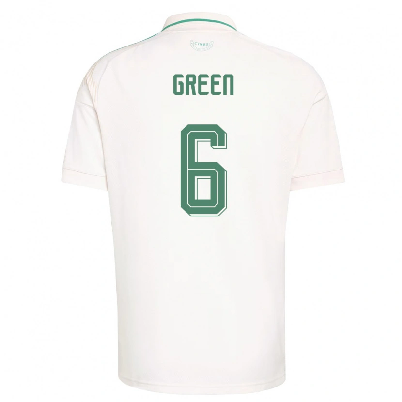 Danxen Men Wales Josephine Green #6 White Brown Green Away Jersey 26-28 T-Shirt