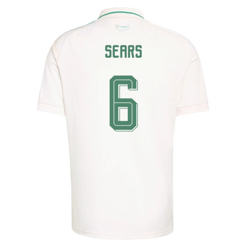 Danxen Men Wales Ryan Sears #6 White Brown Green Away Jersey 26-28 T-Shirt