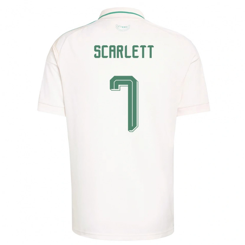 Danxen Men Wales Leon Scarlett #7 White Brown Green Away Jersey 26-28 T-Shirt