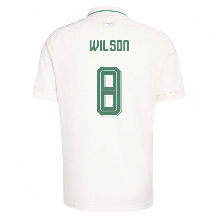 Danxen Men Wales Harry Wilson #8 White Brown Green Away Jersey 26-28 T-Shirt