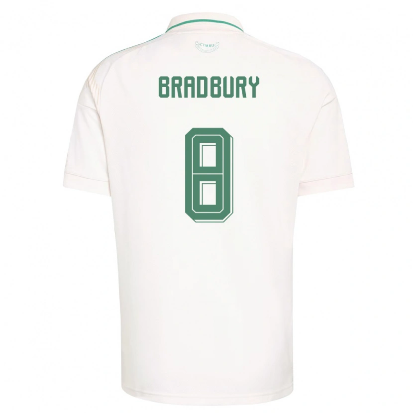 Danxen Men Wales Makenzie Bradbury #8 White Brown Green Away Jersey 26-28 T-Shirt