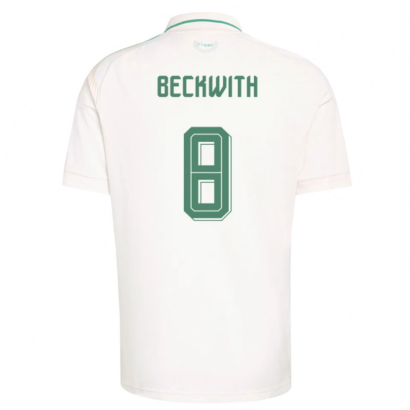 Danxen Men Wales Ralphie Beckwith #8 White Brown Green Away Jersey 26-28 T-Shirt