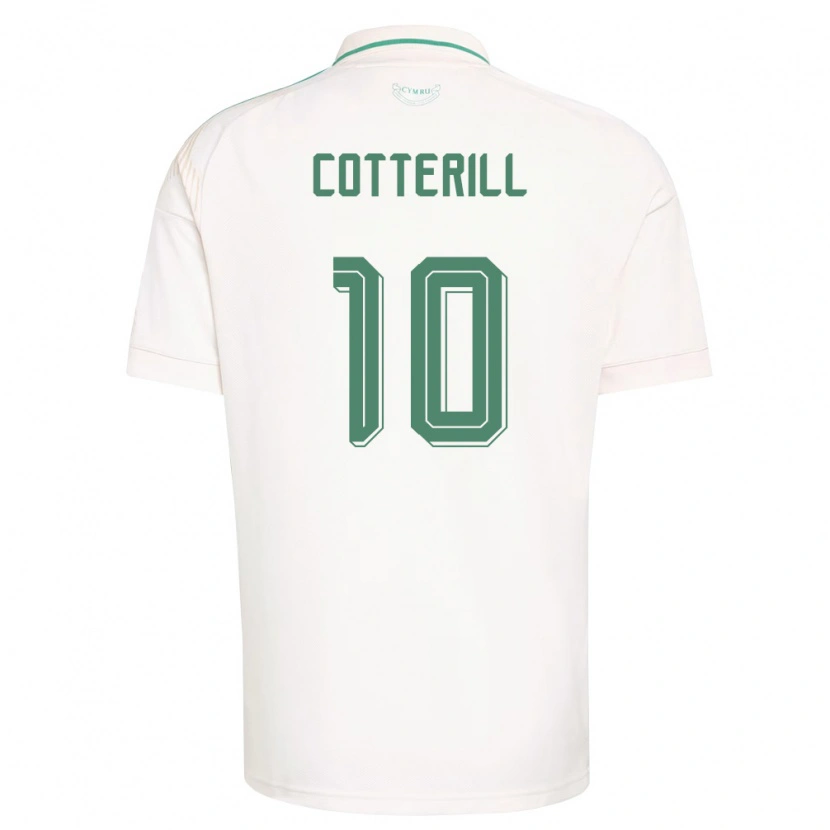 Danxen Men Wales Joel Cotterill #10 White Brown Green Away Jersey 26-28 T-Shirt