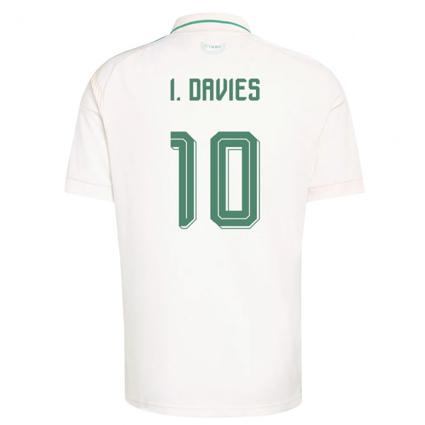 Danxen Men Wales Isaac Davies #10 White Brown Green Away Jersey 26-28 T-Shirt