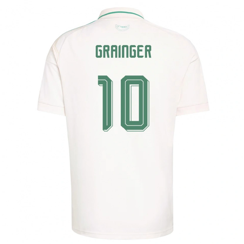 Danxen Men Wales William Grainger #10 White Brown Green Away Jersey 26-28 T-Shirt