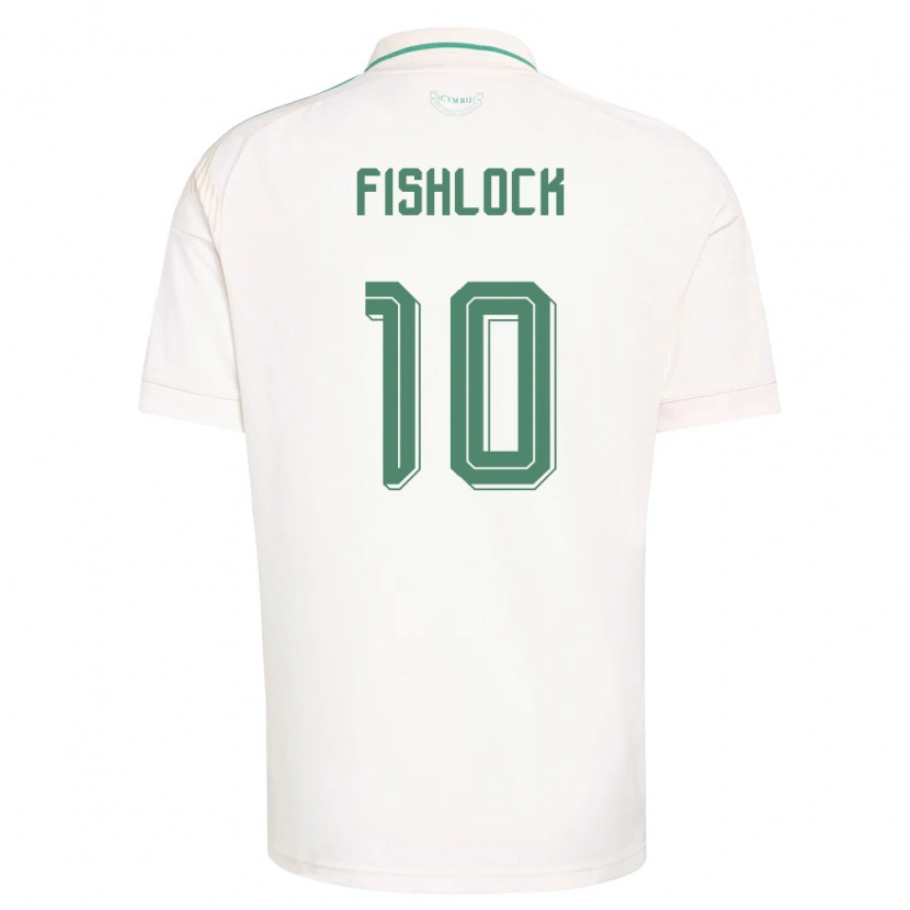 Danxen Men Wales Jessica Fishlock #10 White Brown Green Away Jersey 26-28 T-Shirt
